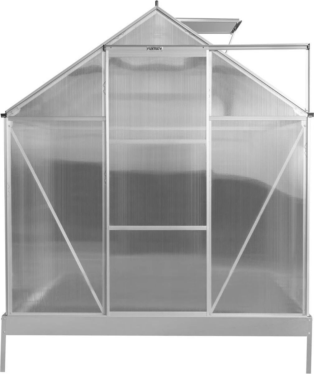 FUXTEC Tuinkas 5,9m² - Broeikas - Kweekkas - Hobbykas - Aluminium/holle Kamerplaat - FX-GWH159 12 FUXTEC Tuinkas 5,9m² - Broeikas - Kweekkas - Hobbykas - Aluminium/holle Kamerplaat - FX-GWH159 - Afbeelding 12