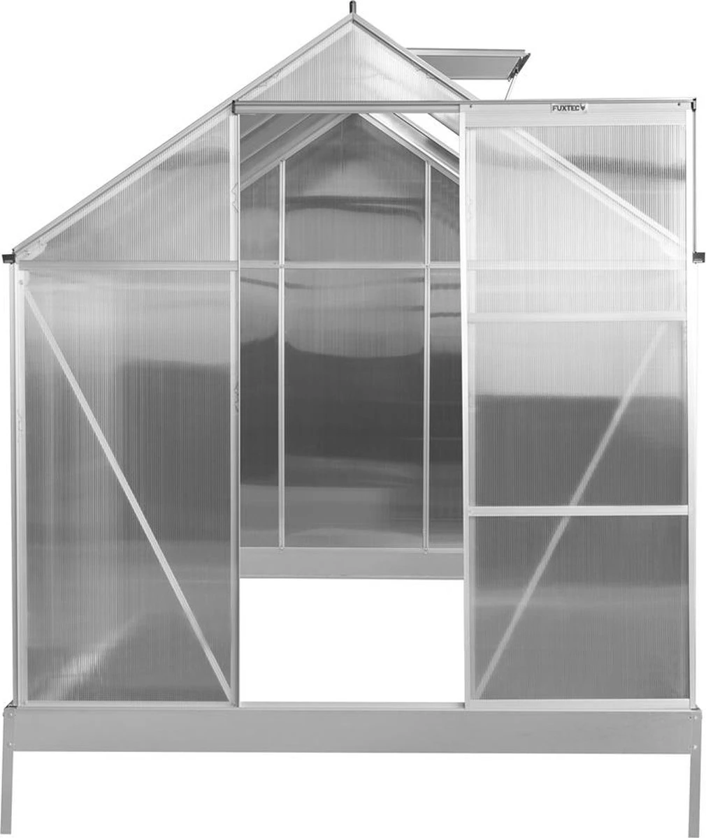 FUXTEC Tuinkas 5,9m² - Broeikas - Kweekkas - Hobbykas - Aluminium/holle Kamerplaat - FX-GWH159 13 FUXTEC Tuinkas 5,9m² - Broeikas - Kweekkas - Hobbykas - Aluminium/holle Kamerplaat - FX-GWH159 - Afbeelding 13