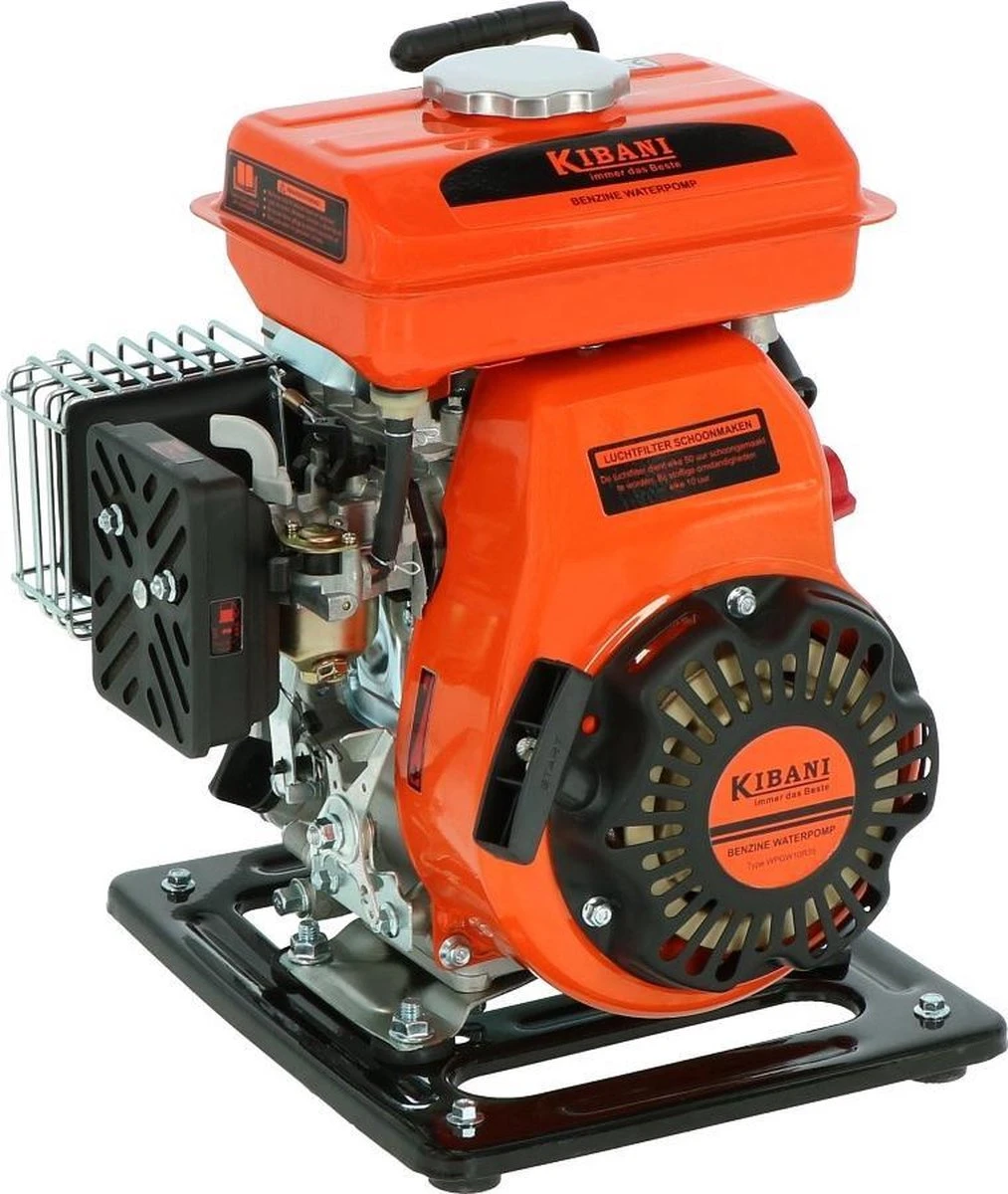 Kibani Waterpomp 8.000 Liter P/uur - 98 Cc / 1.5 PK 4-takt Benzine Motor - 4000 Toeren/Minuut - Doorstroming 8 M³ P/uur - Tuinpomp 1 Kibani Waterpomp 8.000 Liter P/uur - 98 Cc / 1.5 PK 4-takt Benzine Motor - 4000 Toeren/Minuut - Doorstroming 8 M³ P/uur - Tuinpomp