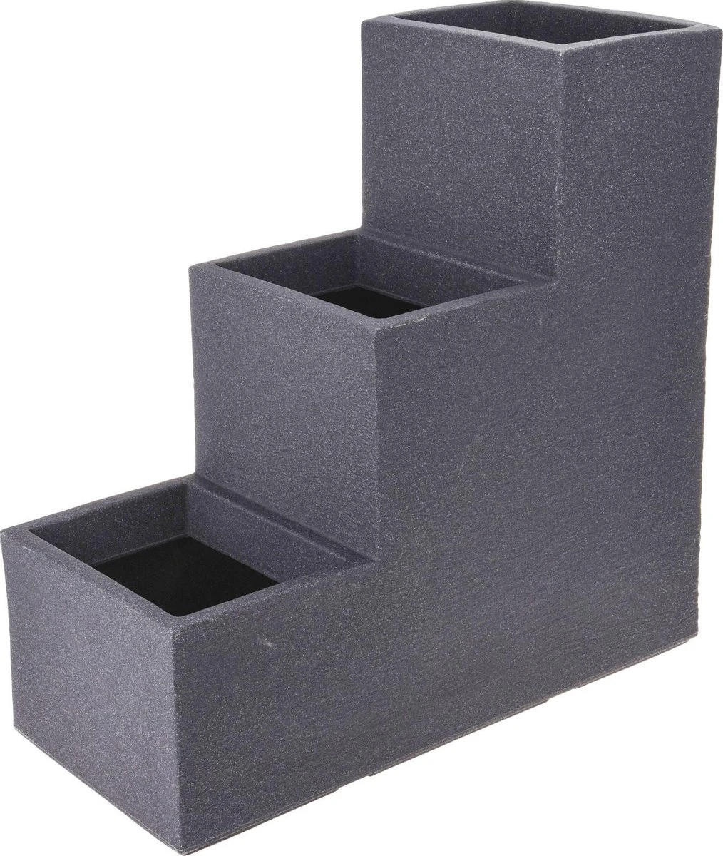 4gardenz Stone Trapsgewijs Plantenbak Voor Buiten 27x60x60 Cm - Grijs 1 4gardenz Stone Trapsgewijs Plantenbak Voor Buiten 27x60x60 Cm - Grijs
