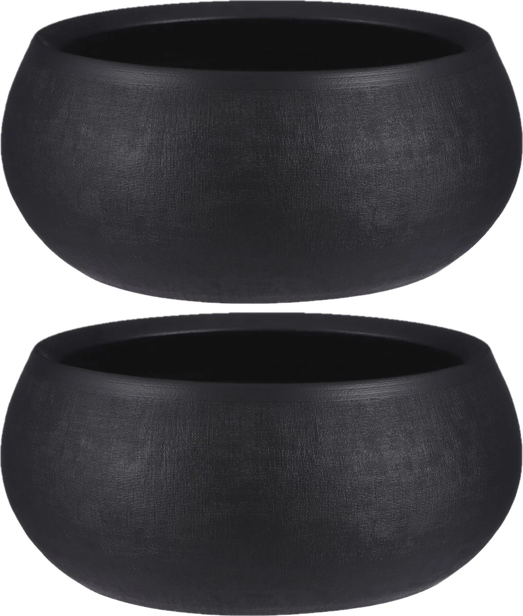 Mica Decorations Douro Ronde Schaal - H14 X Ø34cm - Terracotta - Zwart 2 Mica Decorations Douro Ronde Schaal - H14 X Ø34cm - Terracotta - Zwart - Afbeelding 2