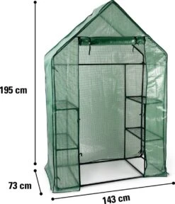 Kinzo Garden - Plastic Broeikas - Serre Van Meerdere Verdiepingen - 143 X 73 X 195 - Groen 14 Kinzo Garden - Plastic Broeikas - Serre Van Meerdere Verdiepingen - 143 X 73 X 195 - Groen -Tuinwinkel Voor Buitenartikelen 1030x1200 1
