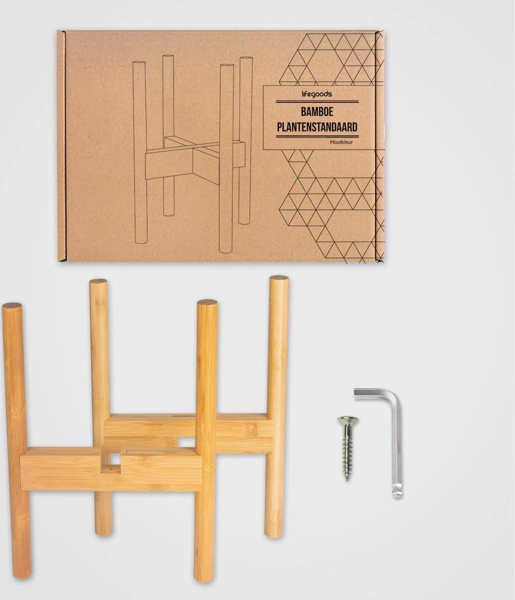 LifeGoods Planten Standaard - Uitschuifbare Bloempothouder - 20 Tot 30 Cm - Licht Bamboe 3 LifeGoods Planten Standaard - Uitschuifbare Bloempothouder - 20 Tot 30 Cm - Licht Bamboe - Afbeelding 3