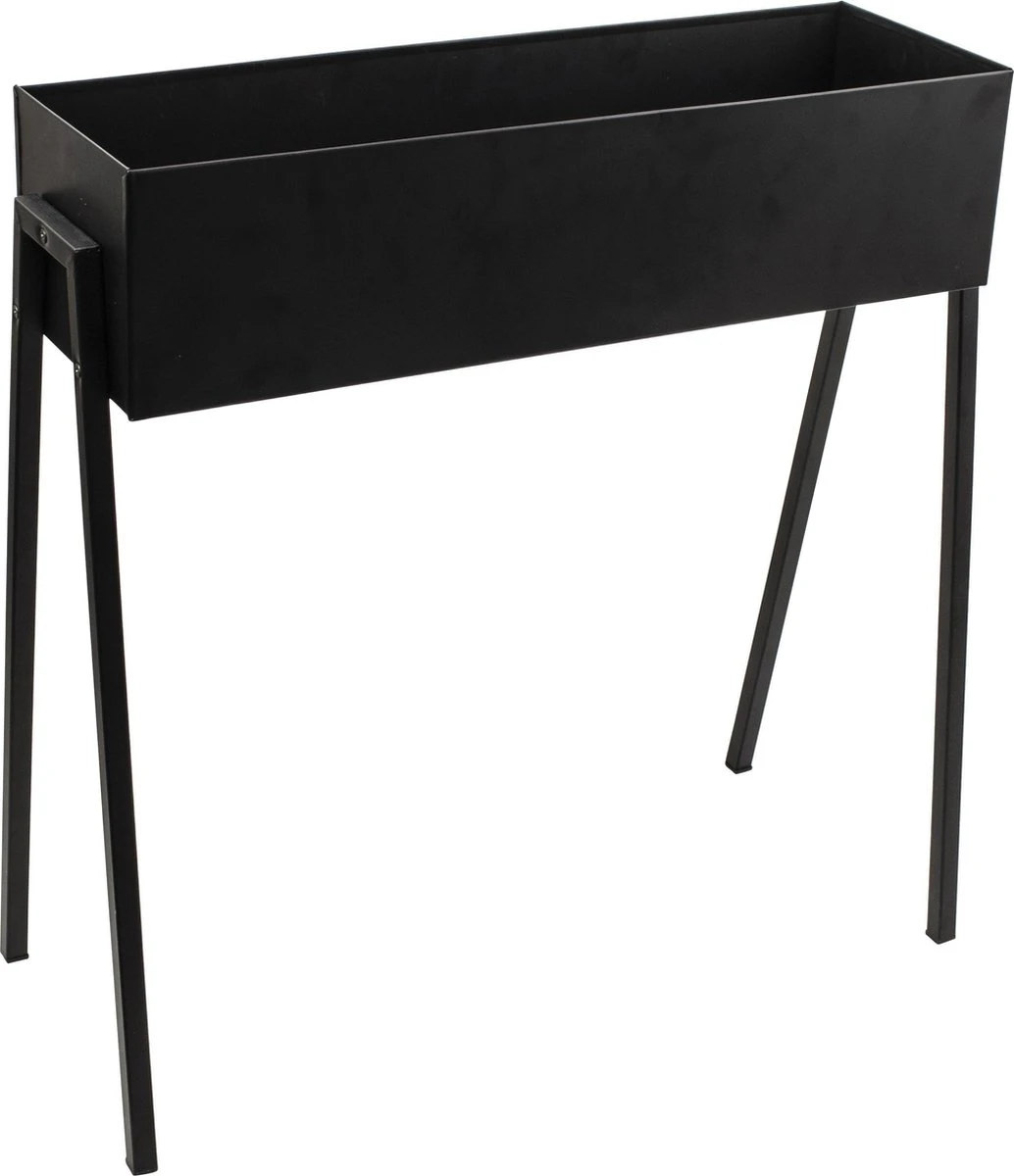 Gusta - Plantenbak - Zwart - 58x18x63cm 1 Gusta - Plantenbak - Zwart - 58x18x63cm