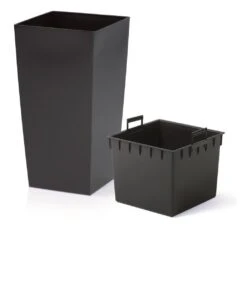 Prosperplast Kunststof Urbi Bloempot/plantenpot Met Binnenpot Antraciet 40 X 40 X 75 Cm - 37/91,5 Liter - Hoge Vierkante Bloempotten -Tuinwinkel Voor Buitenartikelen 1038x1200 8