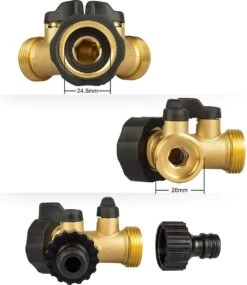 Sens Design Waterverdeler 2-weg – Messing – Past Op Europese Kranen -Tuinwinkel Voor Buitenartikelen 1040x1200