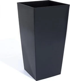 Prosperplast Kunststof Urbi Bloempot/plantenpot Met Binnenpot Antraciet 40 X 40 X 75 Cm - 37/91,5 Liter - Hoge Vierkante Bloempotten -Tuinwinkel Voor Buitenartikelen 1043x1200 1