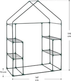 Broeikas / Tuinkas - 147 X 195 X 73 Cm - PVC Folie -Tuinwinkel Voor Buitenartikelen 1048x1200 2