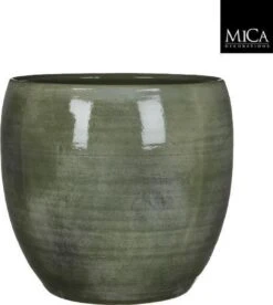Mica Decorations Lester Bloempot - H31 X Ø33 Cm - Terracotta - Groen 16 Mica Decorations Lester Bloempot - H31 X Ø33 Cm - Terracotta - Groen -Tuinwinkel Voor Buitenartikelen 1075x1200