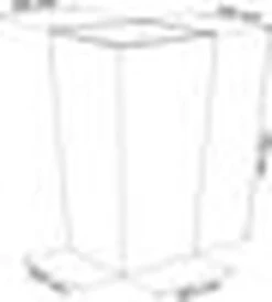 Prosperplast Kunststof Urbi Bloempot/plantenpot Met Binnenpot Antraciet 40 X 40 X 75 Cm - 37/91,5 Liter - Hoge Vierkante Bloempotten -Tuinwinkel Voor Buitenartikelen 1080x1200 2