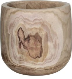 Mica Decorations Pia Bloempot - H31 X Ø31 Cm - Paulownia Hout - Lichtbruin -Tuinwinkel Voor Buitenartikelen 1080x1200