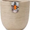 Capi Europe - Bloempot Bol Waste Rib NL - 43x41 - Terrazzo Beige - Voor Binnen En Buiten - KTBR933