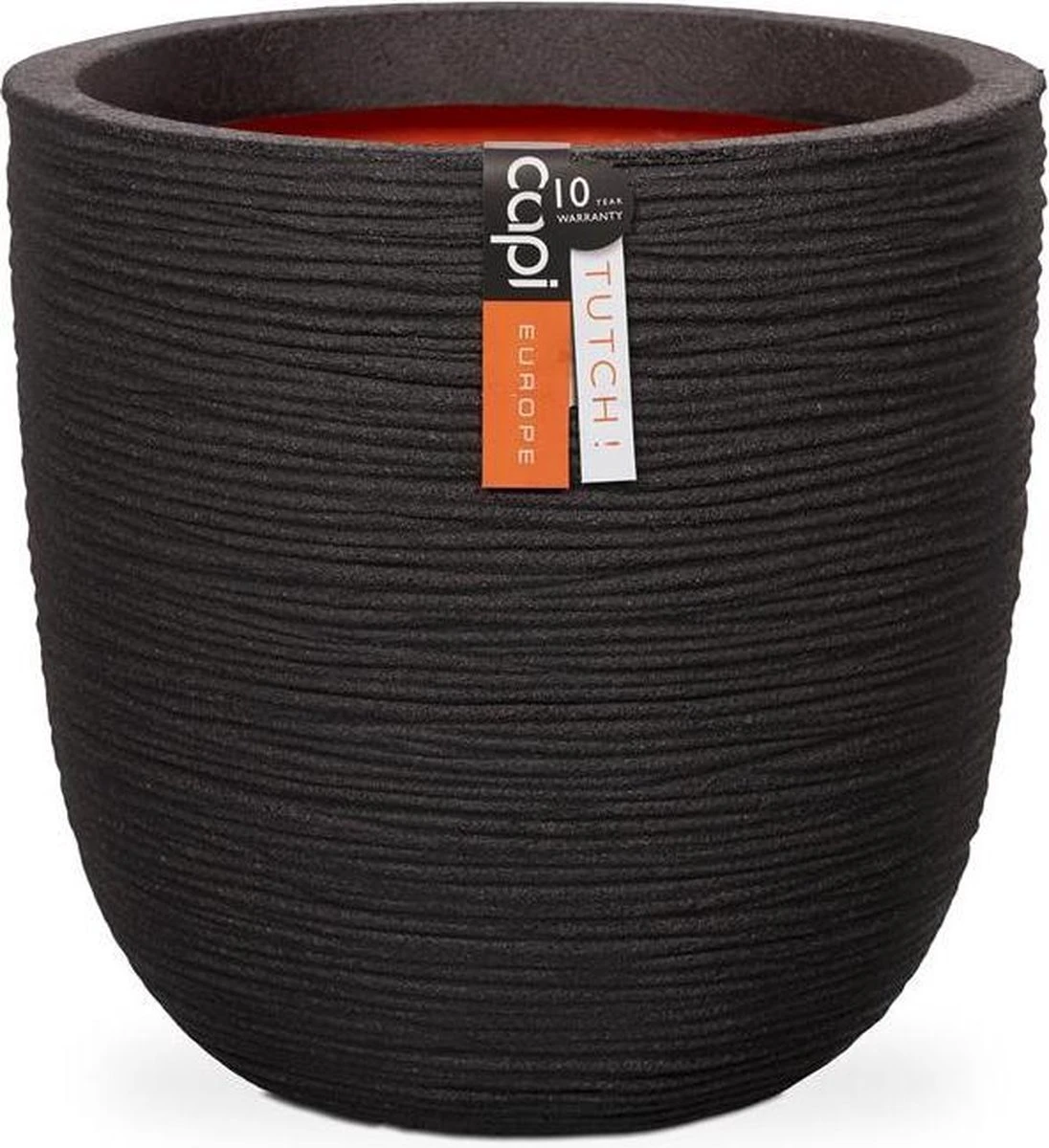 Capi Europe - Bloempot Bol Rib NL - 54x52 - Zwart - Voor Binnen En Buiten - KBLR935 6 Capi Europe - Bloempot Bol Rib NL - 54x52 - Zwart - Voor Binnen En Buiten - KBLR935 - Afbeelding 6