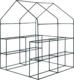 Gardebruk Kweekkas 2m² - 8 Legplanken & 4 Ramen - 195x143x143 Cm -Tuinwinkel Voor Buitenartikelen 1114x1200 5