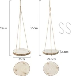 Set Van 2 Boomstam Rond Wandrek Plantenhangers - Boho Jute Houten Plantenrek - Hangpot Voor Binnen/Buiten - Hangende Bloempot Plank - Hangplant Houder - Bohemian Macrame Stijl Wandhanger - Hangplank Plant Hanger - Planthanger - Ø Rond 25-20cm 17 Set Van 2 Boomstam Rond Wandrek Plantenhangers - Boho Jute Houten Plantenrek - Hangpot Voor Binnen/Buiten - Hangende Bloempot Plank - Hangplant Houder - Bohemian Macrame Stijl Wandhanger - Hangplank Plant Hanger - Planthanger - Ø Rond 25-20cm -Tuinwinkel Voor Buitenartikelen 1121x1200 1