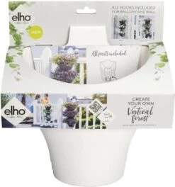 Elho Corsica Vertical Forest 24 - Bloempot Voor Balkonbuiten - Ø 26.7 X H 29.7 Cm - Wit/Wit -Tuinwinkel Voor Buitenartikelen 1124x1200 4