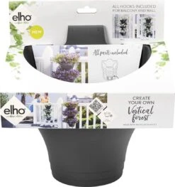 Elho Corsica Vertical Forest 24 - Bloempot Voor Balkonbuiten - Ø 26.7 X H 29.7 Cm - Zwart/Antraciet -Tuinwinkel Voor Buitenartikelen 1126x1200 2