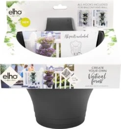 Elho Corsica Vertical Forest 24 - Bloempot Voor Balkonbuiten - Ø 26.7 X H 29.7 Cm - Zwart/Antraciet -Tuinwinkel Voor Buitenartikelen 1127x1200 1