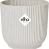 Elho Vibes Fold Rond Wielen 35 - Bloempot Voor Binnen - Ø 34.9 X H 32.4 Cm - Zijdewit
