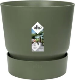 Elho Greenville Rond 30 - Grote Bloempot Voor Buiten - Gemaakt Van Gereycled Plastic - Ø 29.5 X H 27.8 Cm - Blad Groen -Tuinwinkel Voor Buitenartikelen 1133x1200 2
