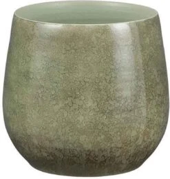 Mica Decorations Oliver Bloempot - H22 X Ø24 Cm - Terracotta - Groen -Tuinwinkel Voor Buitenartikelen 1136x1200