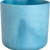 Elho The Ocean Collection Round 22cm - Bloempot Voor Binnen - 100% Gerecycled Materiaal - Gemaakt Met Zeeafval - Ø 22.3 X H 20.4 Cm - Atlantisch Blauw