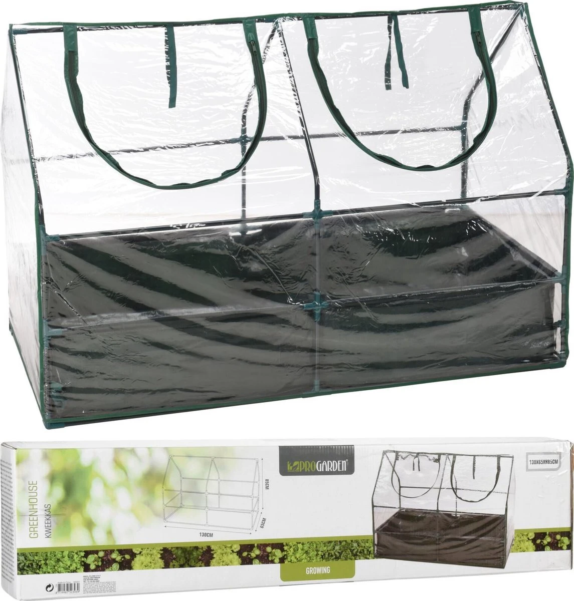 Pro Garden Kweekkas Met Bodem 130x65x85cm - Broeikas 2 Pro Garden Kweekkas Met Bodem 130x65x85cm - Broeikas - Afbeelding 2