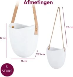 Gadgy Plantenhanger Keramiek - Set Van 3 - Hangpot Van Wit Steen - Hangende Bloempot Plantenpot - Met 3 Verschillende Koorden - 12x11x9.5CM 15 Gadgy Plantenhanger Keramiek - Set Van 3 - Hangpot Van Wit Steen - Hangende Bloempot Plantenpot - Met 3 Verschillende Koorden - 12x11x9.5CM -Tuinwinkel Voor Buitenartikelen 1149x1200 2