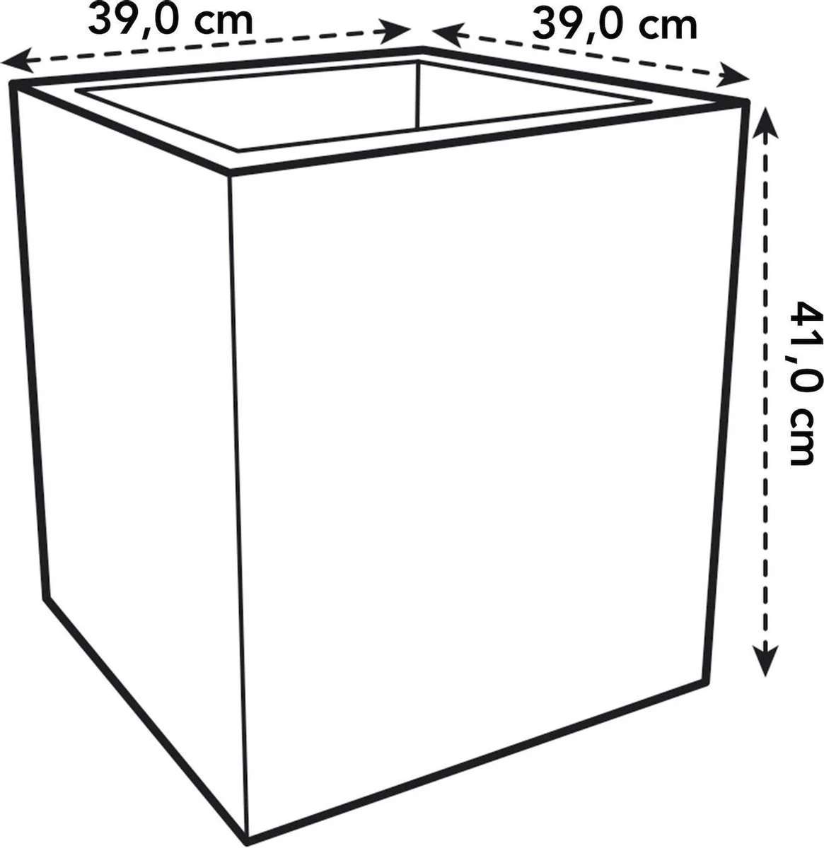 Elho Vivo Structure Finish Vierkant 40 - Plantenbak Voor Binnen & Buiten - Ø 39 X H 41 - Grijs/Warm Grijs 4 Elho Vivo Structure Finish Vierkant 40 - Plantenbak Voor Binnen & Buiten - Ø 39 X H 41 - Grijs/Warm Grijs - Afbeelding 4