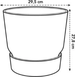 Elho Greenville Rond 30 - Grote Bloempot Voor Buiten - Gemaakt Van Gereycled Plastic - Ø 29.5 X H 27.8 Cm - Blad Groen -Tuinwinkel Voor Buitenartikelen 1168x1200 4