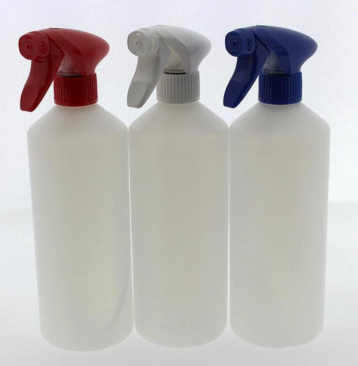 Set Van 3 Lege Sprayflacons 750ml | Professionele Afsluitbare Spraykop | 1 Rode - 1 Witte - 1 Blauwe Spraykop | Navulbaar 1 Set Van 3 Lege Sprayflacons 750ml | Professionele Afsluitbare Spraykop | 1 Rode - 1 Witte - 1 Blauwe Spraykop | Navulbaar