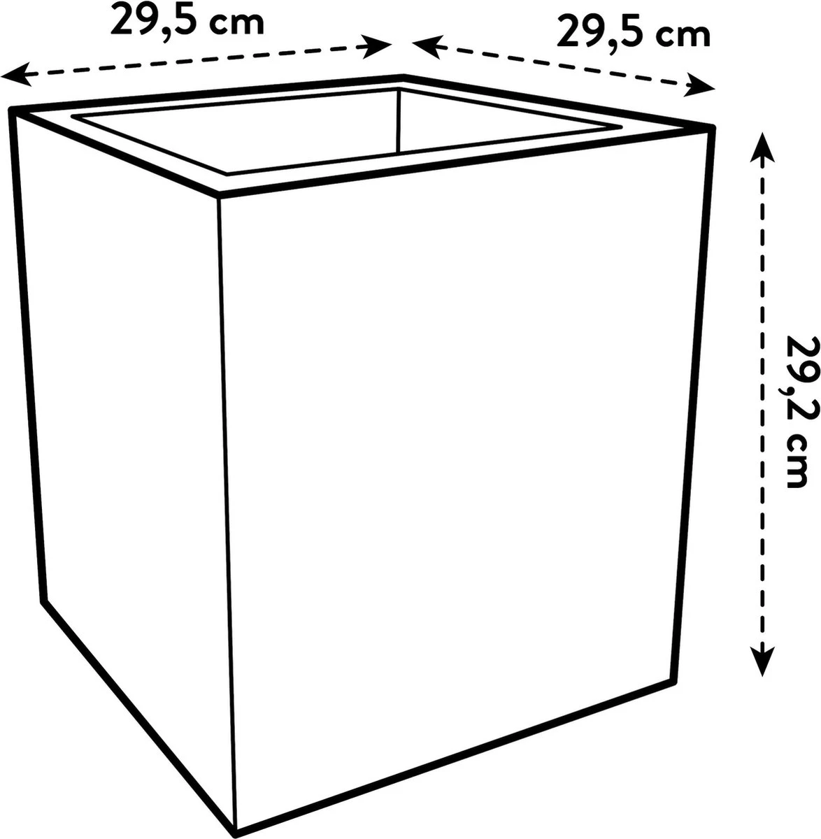 Elho Vivo Next Vierkant 30 - Plantenbak Voor Binnen & Buiten - Ø 29.5 X H 29.5 Cm - Zwart/Living Black 4 Elho Vivo Next Vierkant 30 - Plantenbak Voor Binnen & Buiten - Ø 29.5 X H 29.5 Cm - Zwart/Living Black - Afbeelding 4