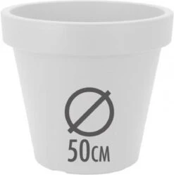 Kunststof Bloempot Wit Ø50 Cm - Hoogte 42 Cm 7 Kunststof Bloempot Wit Ø50 Cm - Hoogte 42 Cm -Tuinwinkel Voor Buitenartikelen 1189x1200 6