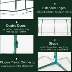 Tunnelkas - Tuinkas - Kweekkas - Broeikas - Kweektent - Kas - 200 X 100 X 80 Cm - Transparant 11 Tunnelkas - Tuinkas - Kweekkas - Broeikas - Kweektent - Kas - 200 X 100 X 80 Cm - Transparant -Tuinwinkel Voor Buitenartikelen 1190x1200 5