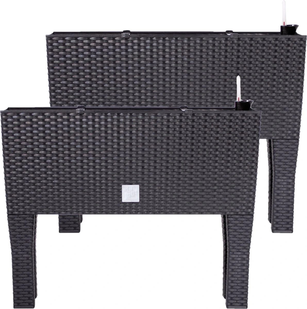 Prosperplast Kunststof Rato Plantenbak Op Poten Met Irrigatiesysteem Antraciet 80 X 33 X 62 Cm - 72 Liter - Balkonbakken/bloembakken 3 Prosperplast Kunststof Rato Plantenbak Op Poten Met Irrigatiesysteem Antraciet 80 X 33 X 62 Cm - 72 Liter - Balkonbakken/bloembakken - Afbeelding 3