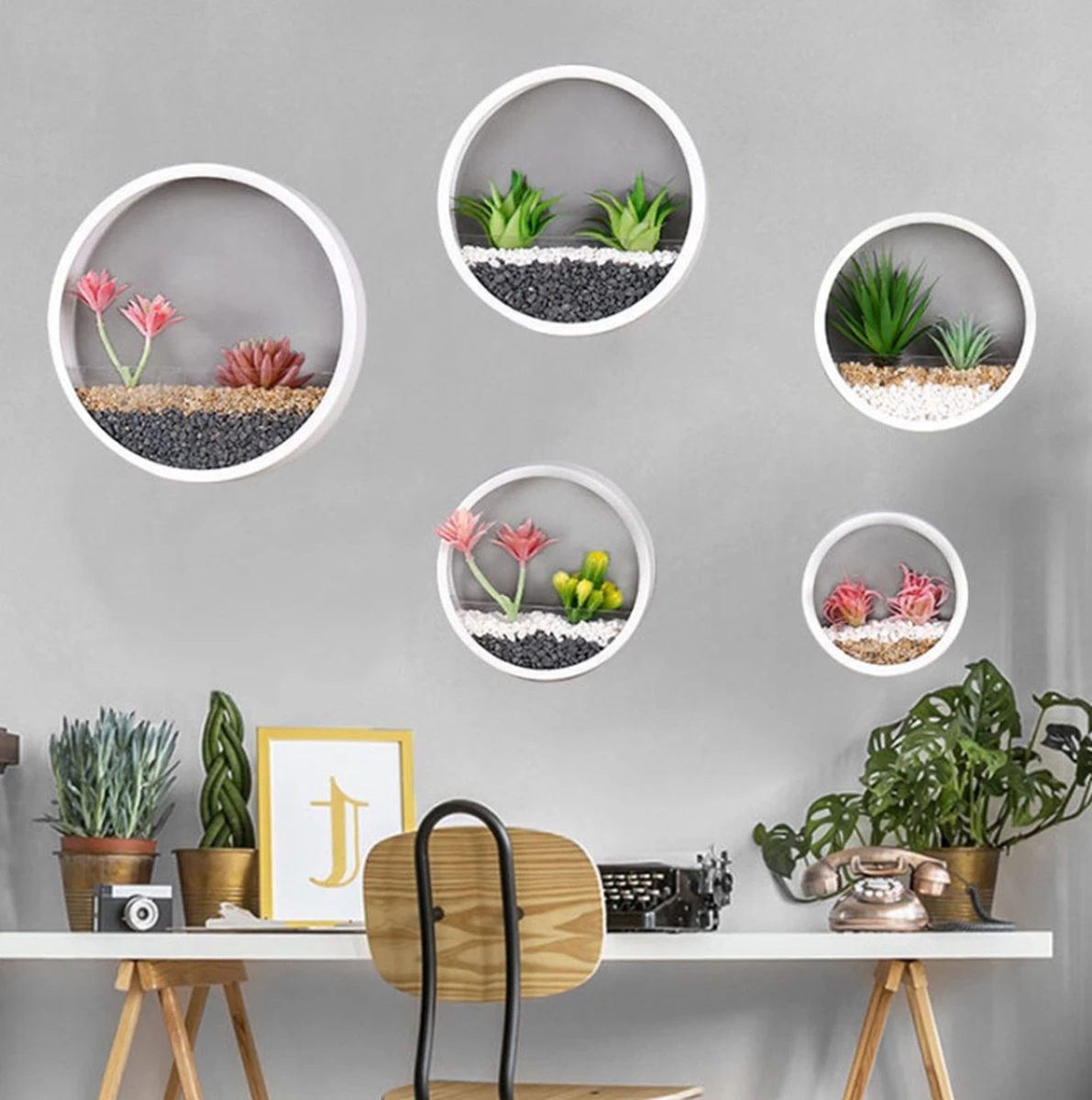 Ronde Muur Plantenbak Zwart - Decoratie - Planten - Interieur - Bloemen - Woondecoratie - Muurbekleding - 3 Ronde Muur Plantenbak Zwart - Decoratie - Planten - Interieur - Bloemen - Woondecoratie - Muurbekleding - - Afbeelding 3