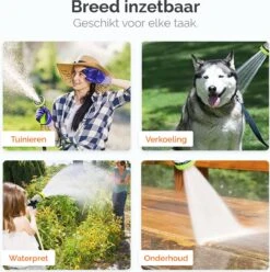Goliving Tuinslang Flexibel - 30 Meter - Uitrekbare Tuinslang Sproeier - Tuinsproeier - Zwart - Acht Standen - Met Opbergtas -Tuinwinkel Voor Buitenartikelen 1195x1200 1