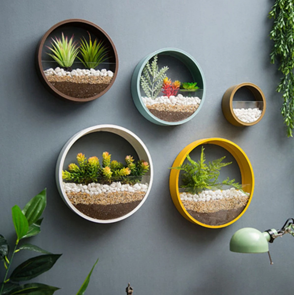 Ronde Muur Plantenbak Zwart - Decoratie - Planten - Interieur - Bloemen - Woondecoratie - Muurbekleding - 1 Ronde Muur Plantenbak Zwart - Decoratie - Planten - Interieur - Bloemen - Woondecoratie - Muurbekleding -