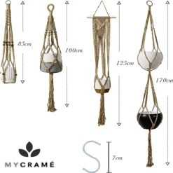 4 Stuks Luxe Jute Plantenhangers - Boho Handgeweven Katoen Hangpot Voor Binnen/Buiten - Hangende Bloempot Met Kralen - Macramé Touw/Koord Hangplant Houder - Bohemian Wandhanger Decoratie - Plant Hanger - Verticale Tuin Bloempothouder Planthanger -Tuinwinkel Voor Buitenartikelen 1199x1200 2