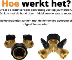 Horvitus Waterverdeler 2 Weg - Y Stuk Kraan Splitter - Voor Europese Kranen - Messing -Tuinwinkel Voor Buitenartikelen 1200x1009 2