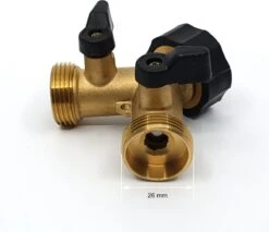 Horvitus Waterverdeler 2 Weg - Y Stuk Kraan Splitter - Voor Europese Kranen - Messing -Tuinwinkel Voor Buitenartikelen 1200x1034