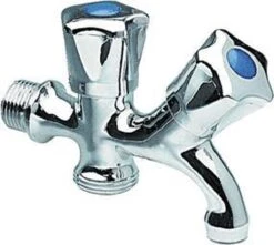 Dubbele Tapkraan Bonfix - 1/2" Muuraansluiting - 3/4" Onderaansluiting -Tuinwinkel Voor Buitenartikelen 1200x1073 1