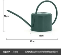 CKB LTD - Gieters - Gieter - Retro - Gietertje - Kleine Gieter Voor Binnen En Buiten - 1 Liter - Groen Plantengieter Tuingieter Bloemengieter Mini Klein Metaal Binnenplantjes Gietertjes Tuingieters Vintage Kamerplanten Buitengieter Binnenshuis -Tuinwinkel Voor Buitenartikelen 1200x1079