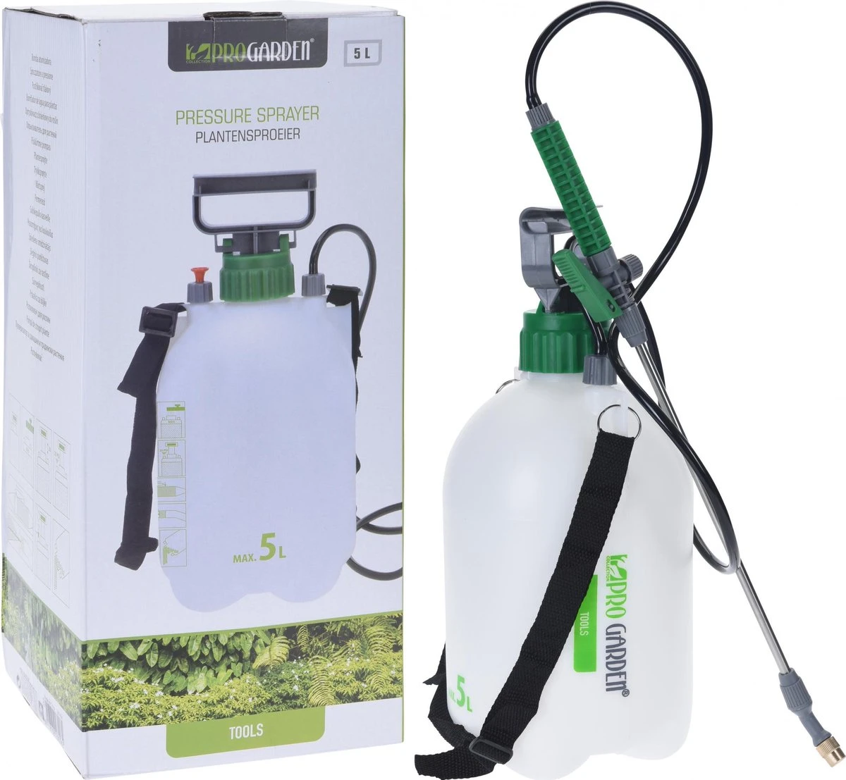 Merkloos Pro Garden Plantensproeier Drukspuit - 5 Liter - Inclusief Draagriem 1 Merkloos Pro Garden Plantensproeier Drukspuit - 5 Liter - Inclusief Draagriem