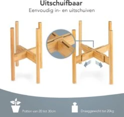 LifeGoods Planten Standaard - Uitschuifbare Bloempothouder - 20 Tot 30 Cm - Licht Bamboe 17 LifeGoods Planten Standaard - Uitschuifbare Bloempothouder - 20 Tot 30 Cm - Licht Bamboe -Tuinwinkel Voor Buitenartikelen 1200x1130 5