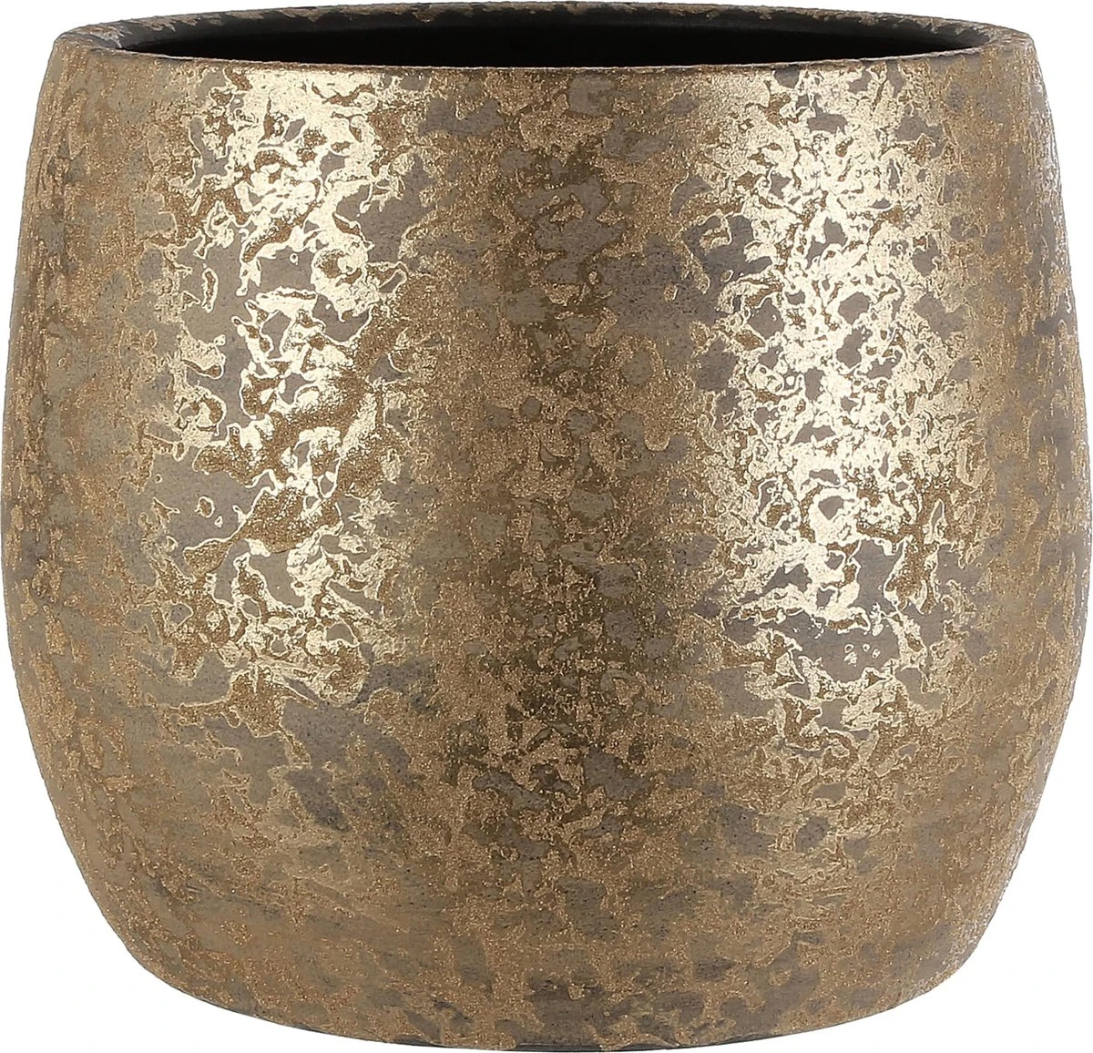 Mica Decorations Clemente Bloempot - H31 X Ø38 Cm - Terracotta - Goud 1 Mica Decorations Clemente Bloempot - H31 X Ø38 Cm - Terracotta - Goud