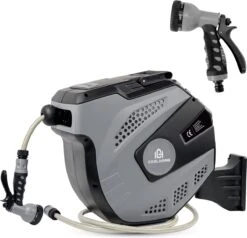 CoolHome Wandslangenbox 15 Meter + 1,5 Meter - Tuinslang Met Haspel- Slangenhouder 180° Draaibaar - Tuinslanghaspel Zwart - Grijs -Tuinwinkel Voor Buitenartikelen 1200x1158 2