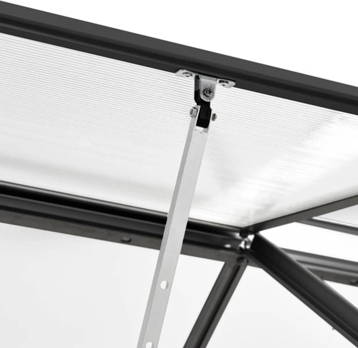 VidaXL Broeikas 3,61 M² Aluminium Antraciet 6 VidaXL Broeikas 3,61 M² Aluminium Antraciet - Afbeelding 6