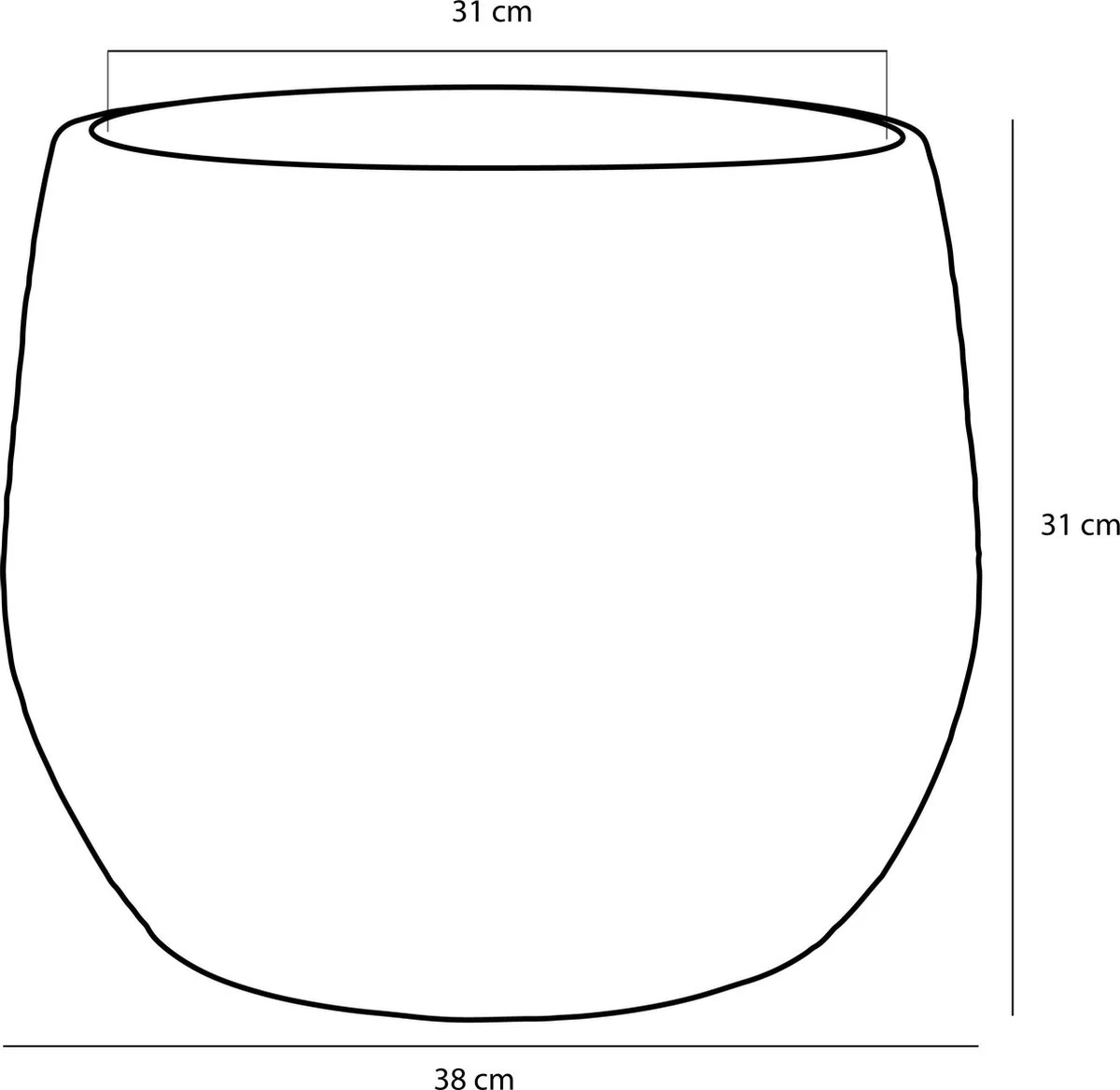 Mica Decorations Clemente Bloempot - H31 X Ø38 Cm - Terracotta - Goud 4 Mica Decorations Clemente Bloempot - H31 X Ø38 Cm - Terracotta - Goud - Afbeelding 4