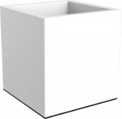 Elho Vivo Matt Finish Vierkant Wielen 40 - Grote Plantenbak Voor Binnen & Buiten - Gemaakt Van Gereycled Plastic - L 39 X W 39 X H 41 Cm - Wit -Tuinwinkel Voor Buitenartikelen 1200x1171 2
